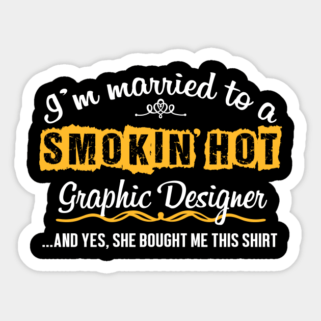 For Graphic Designer's Husband Funny Gift Sticker by divawaddle